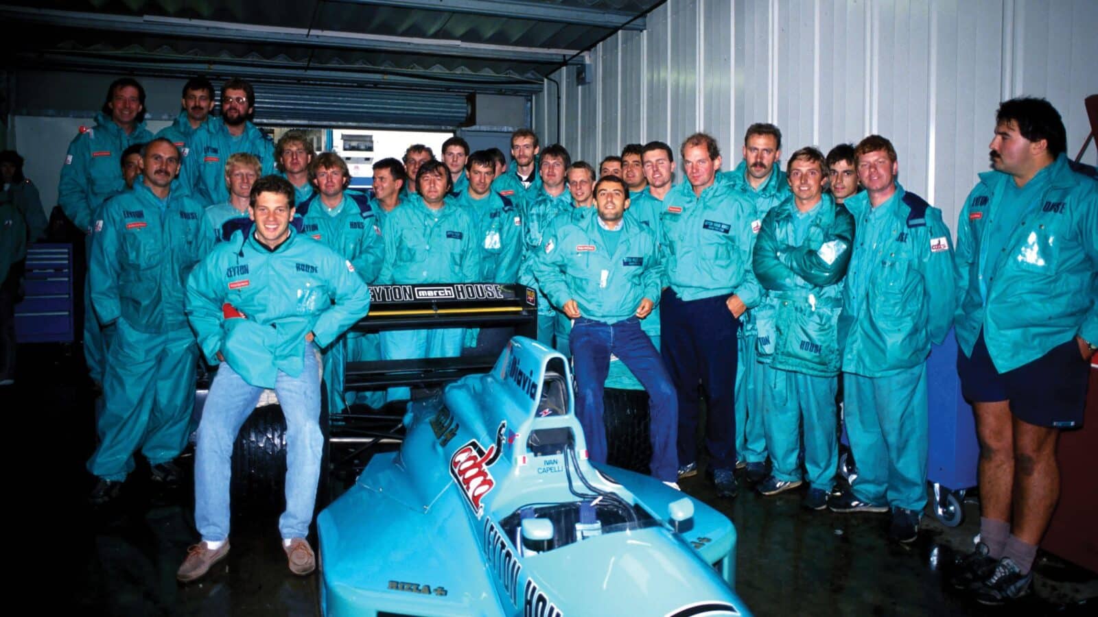 Leyton House March team, 1988 Mauricio Gugelmin and Ivan Capelli Adrian Newey