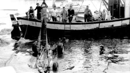 An early bath at the 1965 Monaco GP